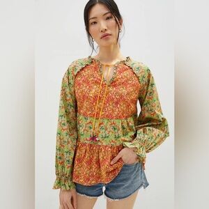 Roopa Pemmaraju Vivi Peasant Blouse size Large